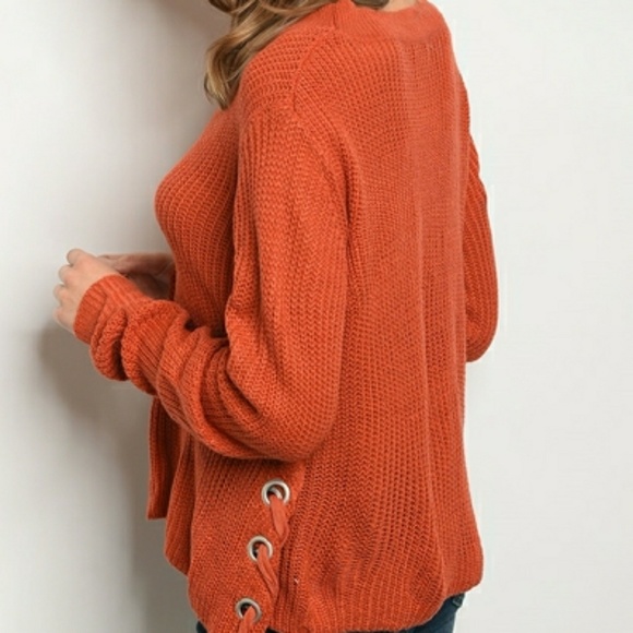 SETTLEDOWN Orange Long Sleeve Sweater - Picture 3 of 5